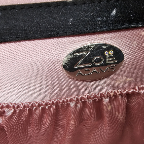 Zoe Adams Beaded Black Hand Bag Evening Wristlet Clutch Magnetic Closure Cute